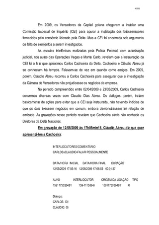 Relatório CPMI do Cachoeira parte 2