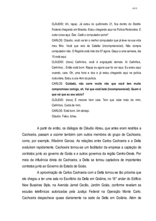 Relatório CPMI do Cachoeira parte 2