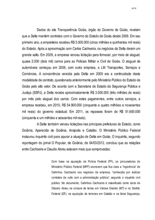 Relatório CPMI do Cachoeira parte 2