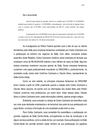 Relatório CPMI do Cachoeira parte 2