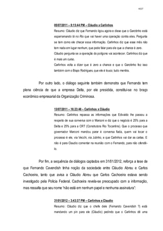 Relatório CPMI do Cachoeira parte 2