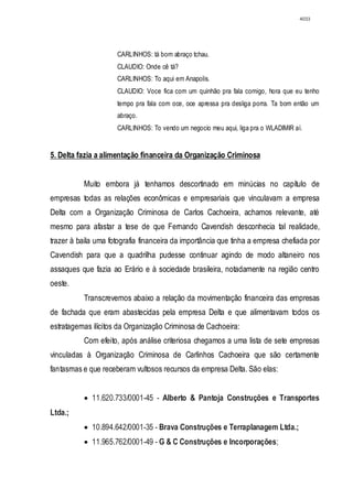 Relatório CPMI do Cachoeira parte 2