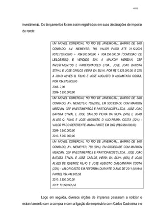 Relatório CPMI do Cachoeira parte 2