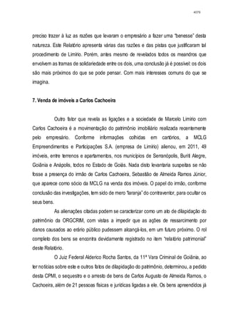 Relatório CPMI do Cachoeira parte 2