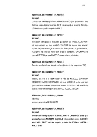 Relatório CPMI do Cachoeira parte 2