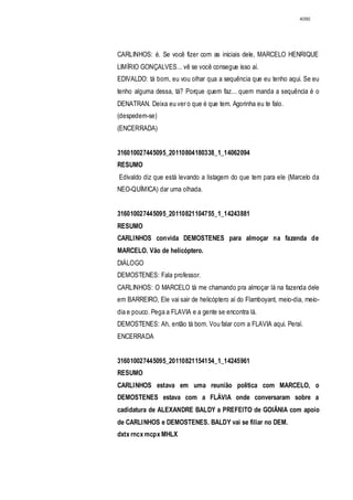 Relatório CPMI do Cachoeira parte 2