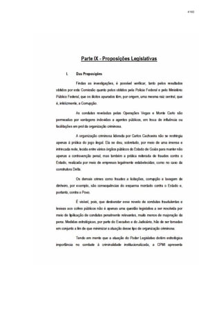 Relatório CPMI do Cachoeira parte 2