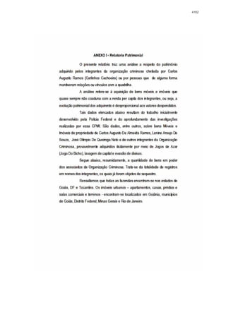 Relatório CPMI do Cachoeira parte 2