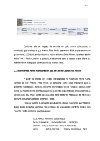 Relatório CPMI do Cachoeira parte 2