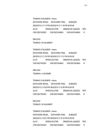 Relatório CPMI do Cachoeira parte 2