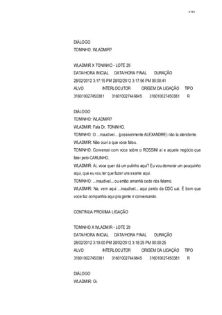 Relatório CPMI do Cachoeira parte 2