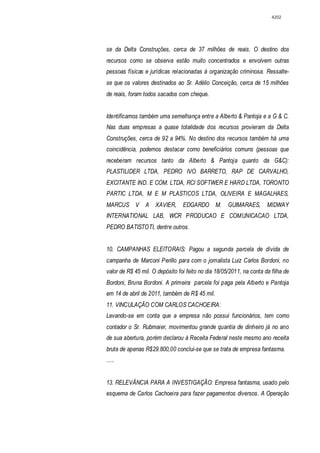 Relatório CPMI do Cachoeira parte 2