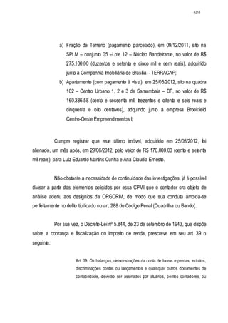 Relatório CPMI do Cachoeira parte 2