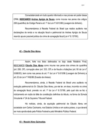 Relatório CPMI do Cachoeira parte 2