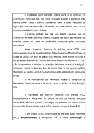 Relatório CPMI do Cachoeira parte 2