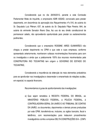 Relatório CPMI do Cachoeira parte 2