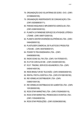 Relatório CPMI do Cachoeira parte 2