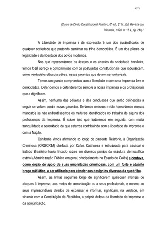 Relatório CPMI do Cachoeira parte 2