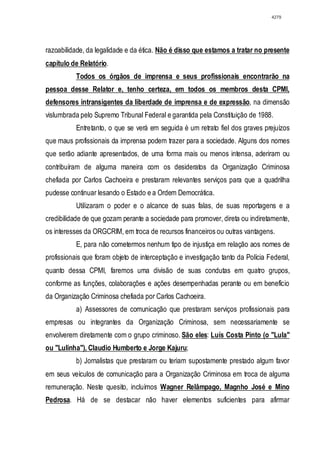 Relatório CPMI do Cachoeira parte 2