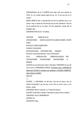 Relatório CPMI do Cachoeira parte 2