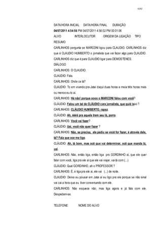 Relatório CPMI do Cachoeira parte 2