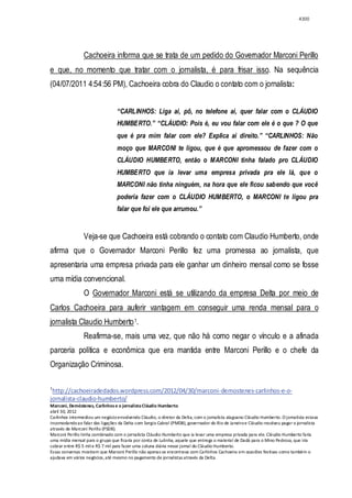 Relatório CPMI do Cachoeira parte 2