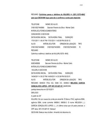 Relatório CPMI do Cachoeira parte 2