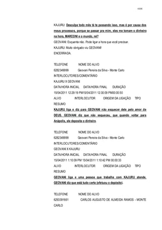 Relatório CPMI do Cachoeira parte 2