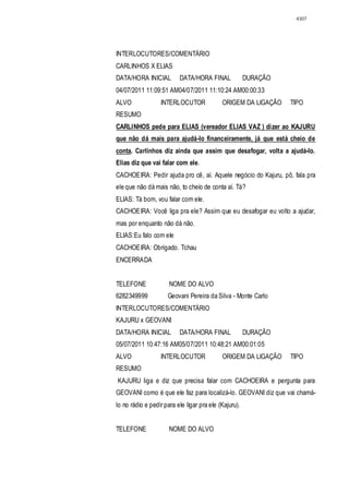 Relatório CPMI do Cachoeira parte 2