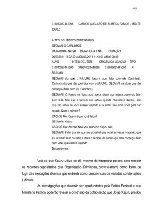 Relatório CPMI do Cachoeira parte 2