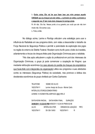 Relatório CPMI do Cachoeira parte 2