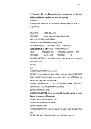 Relatório CPMI do Cachoeira parte 2