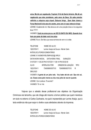 Relatório CPMI do Cachoeira parte 2