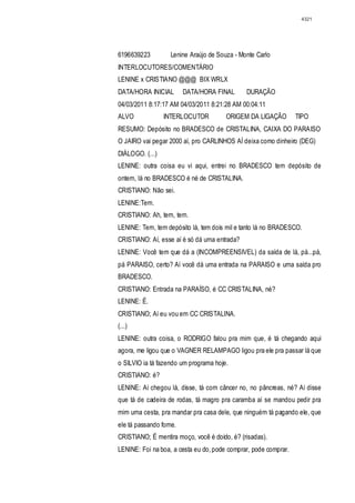 Relatório CPMI do Cachoeira parte 2