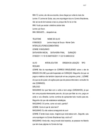 Relatório CPMI do Cachoeira parte 2