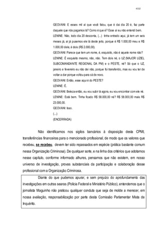 Relatório CPMI do Cachoeira parte 2