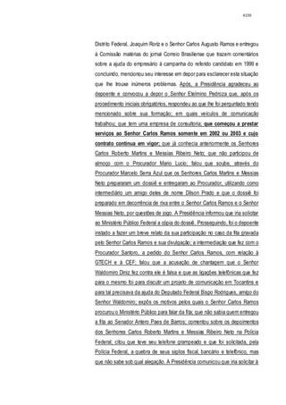 Relatório CPMI do Cachoeira parte 2