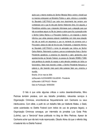 Relatório CPMI do Cachoeira parte 2