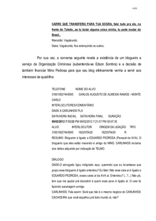 Relatório CPMI do Cachoeira parte 2