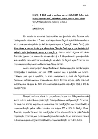 Relatório CPMI do Cachoeira parte 2