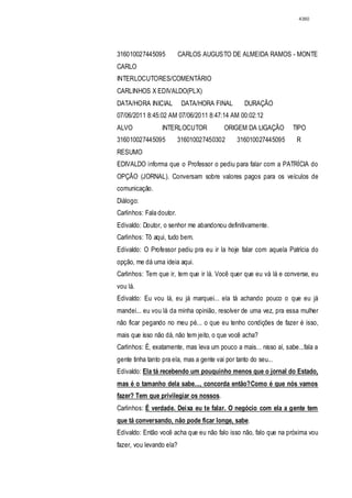 Relatório CPMI do Cachoeira parte 2