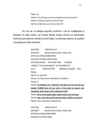 Relatório CPMI do Cachoeira parte 2