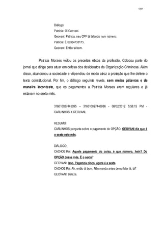 Relatório CPMI do Cachoeira parte 2