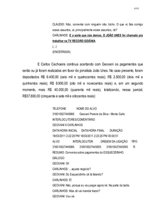 Relatório CPMI do Cachoeira parte 2