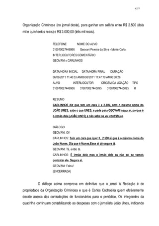 Relatório CPMI do Cachoeira parte 2