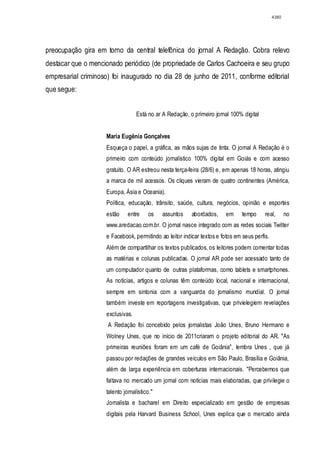 Relatório CPMI do Cachoeira parte 2