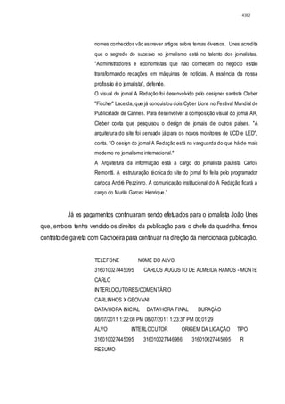 Relatório CPMI do Cachoeira parte 2