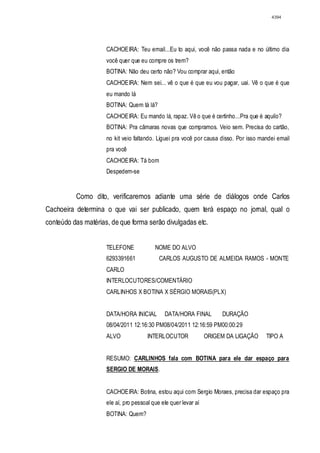 Relatório CPMI do Cachoeira parte 2