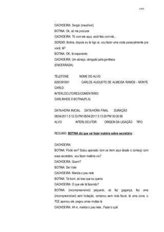 Relatório CPMI do Cachoeira parte 2