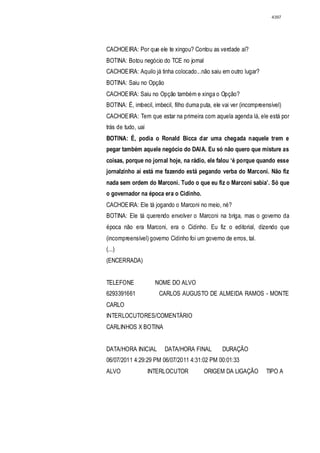 Relatório CPMI do Cachoeira parte 2